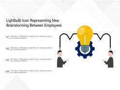 Lightbulb icon representing idea brainstorming between employees
