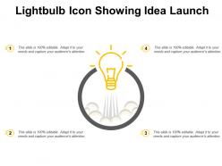 Lightbulb icon showing idea launch
