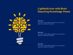 Lightbulb icon with brain depicting knowledge power