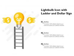 Lightbulb icon with ladder and dollar sign