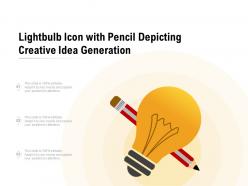 Lightbulb icon with pencil depicting creative idea generation