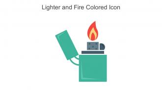 Lighter And Fire Colored Icon In Powerpoint Pptx Png And Editable Eps Format