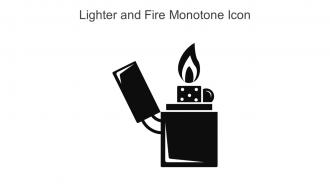 Lighter And Fire Monotone Icon In Powerpoint Pptx Png And Editable Eps Format