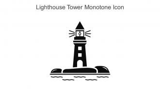 Lighthouse Tower Monotone Icon In Powerpoint Pptx Png And Editable Eps Format