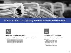 Lighting and electrical fixture proposal powerpoint presentation slides