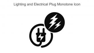 Lighting And Electrical Plug Monotone Icon In Powerpoint Pptx Png And Editable Eps Format
