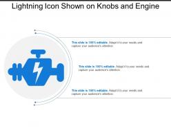 Lightning icon shown on knobs and engine