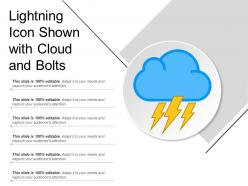 Lightning icon shown with cloud and bolts