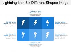 Lightning icon six different shapes image