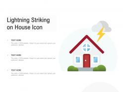Lightning striking on house icon