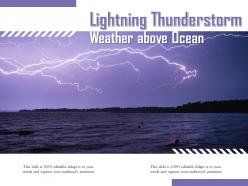 Lightning thunderstorm weather above ocean