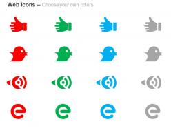 Like internet tweet voice message symbols ppt icons graphics