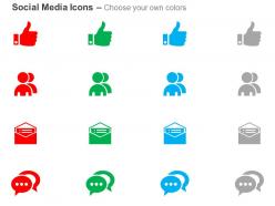 Like symbol social network mail message communication ppt icons graphics