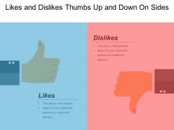 Likes And Dislikes Thumbs Up And Down On Sides