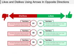 Likes and dislikes using arrows in opposite directions