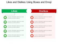 Likes and dislikes using boxes and emoji