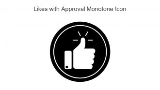 Likes With Approval Monotone Icon In Powerpoint Pptx Png And Editable Eps Format