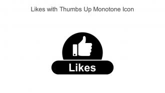 Likes With Thumbs Up Monotone Icon In Powerpoint Pptx Png And Editable Eps Format