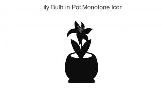 Lily Bulb In Pot Monotone Icon In Powerpoint Pptx Png And Editable Eps Format