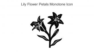 Lily Flower Petals Monotone Icon In Powerpoint Pptx Png And Editable Eps Format