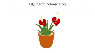 Lily In Pot Colored Icon In Powerpoint Pptx Png And Editable Eps Format