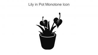 Lily In Pot Monotone Icon In Powerpoint Pptx Png And Editable Eps Format