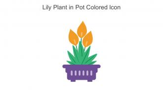 Lily Plant In Pot Colored Icon In Powerpoint Pptx Png And Editable Eps Format