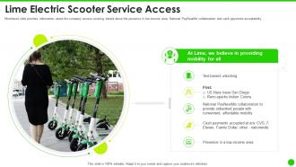 Lime electric scooter service access lime investor funding elevator