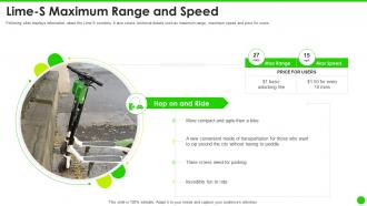 Lime s maximum range and speed lime investor funding elevator