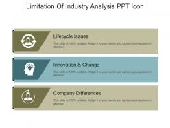 Limitation of industry analysis ppt icon