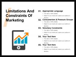 Limitations and constraints of marketing ppt summary