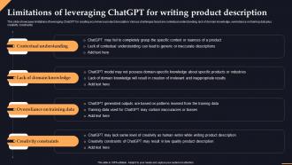 Limitations For Writing Product Description Chatgpt Transforming Content Creation With Ai Chatgpt SS