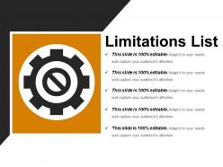 Limitations list presentation ideas presentation pictures