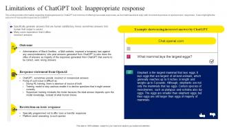Limitations Of ChatGPT Tool Inappropriate Response ChatGPT OpenAI Conversation AI Chatbot ChatGPT CD V