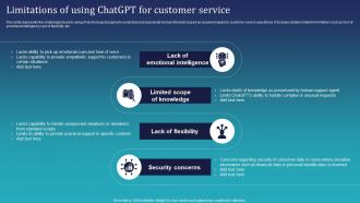 Limitations Of Using Chatgpt For Customer Service Integrating Chatgpt For Improving ChatGPT SS