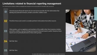 Limitations Related To Financial Reporting Management Identify Financial Results Through Financial