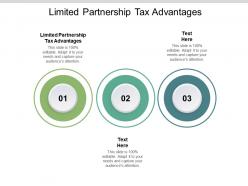 Limited partnership tax advantages ppt powerpoint presentation file slide cpb