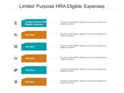 Limited purpose hra eligible expenses ppt powerpoint presentation infographic template structure cpb