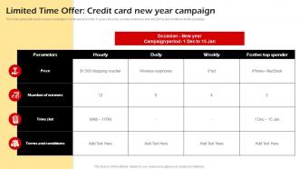 Limited Time Offer Credit Card New Year Campaign Building Credit Card Promotional Campaign Strategy SS V