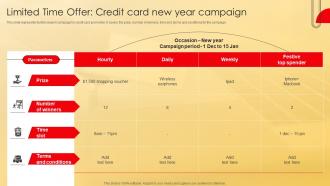 Limited Time Offer Credit Card New Year Campaign Deployment Of Effective Credit Stratergy Ss
