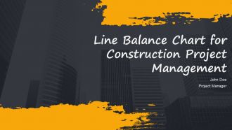 Line Balance Chart For Construction Project Management PPT Template AT