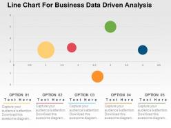 Line chart for business data driven analysis powerpoint slides