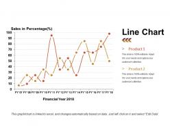 Line chart powerpoint slide deck template