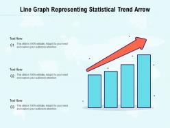 Line Graph Representing Statistical Trend Arrow