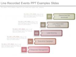 Line recorded events ppt examples slides