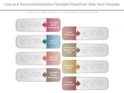 Line up and record administration template powerpoint slide deck template