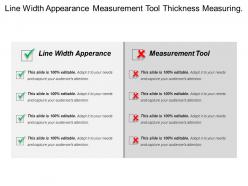 Line width appearance measurement tool thickness measuring instrument