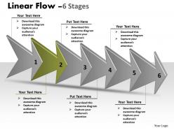 Linear arrow process 6 stages 40