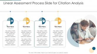 Linear Assessment Process Slide For Citation Analysis Infographic Template