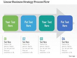 Linear business strategy process flow flat powerpoint design